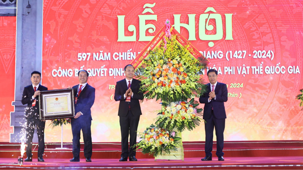 Bac Giang : la fete de la victoire de Xuong Giang reconnue comme patrimoine culturel immateriel national hinh anh 1