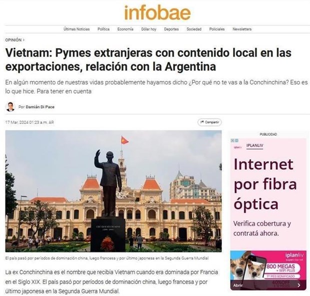 La presse argentine souligne la contribution des PME a l’economie vietnamienne hinh anh 1