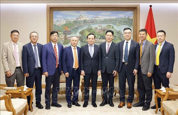 Le vice-Premier ministre Tran Luu Quang recoit une delegation d’entreprises chinoise hinh anh 1