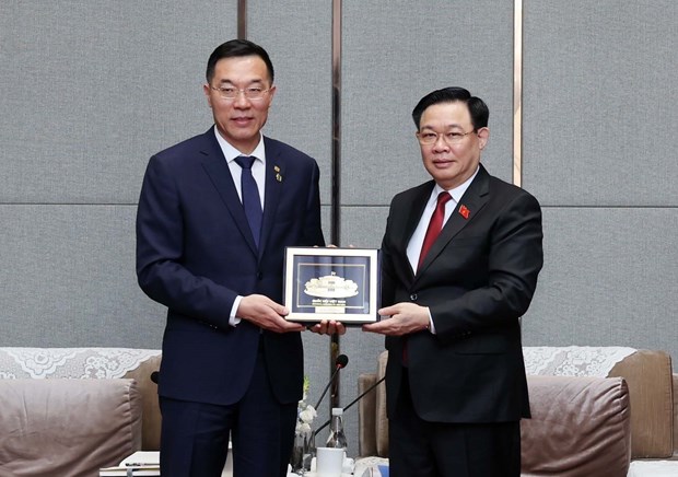 Le president de l’Assemblee nationale Vuong Dinh Hue rencontre des dirigeants de grands groupes chinois hinh anh 4