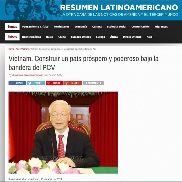 La presse argentine publie un article ecrit par le secretaire general du Parti Nguyen Phu Trong hinh anh 1
