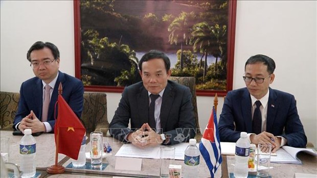 Entretien entre deux vice-Premiers ministres vietnamien et cubain hinh anh 1