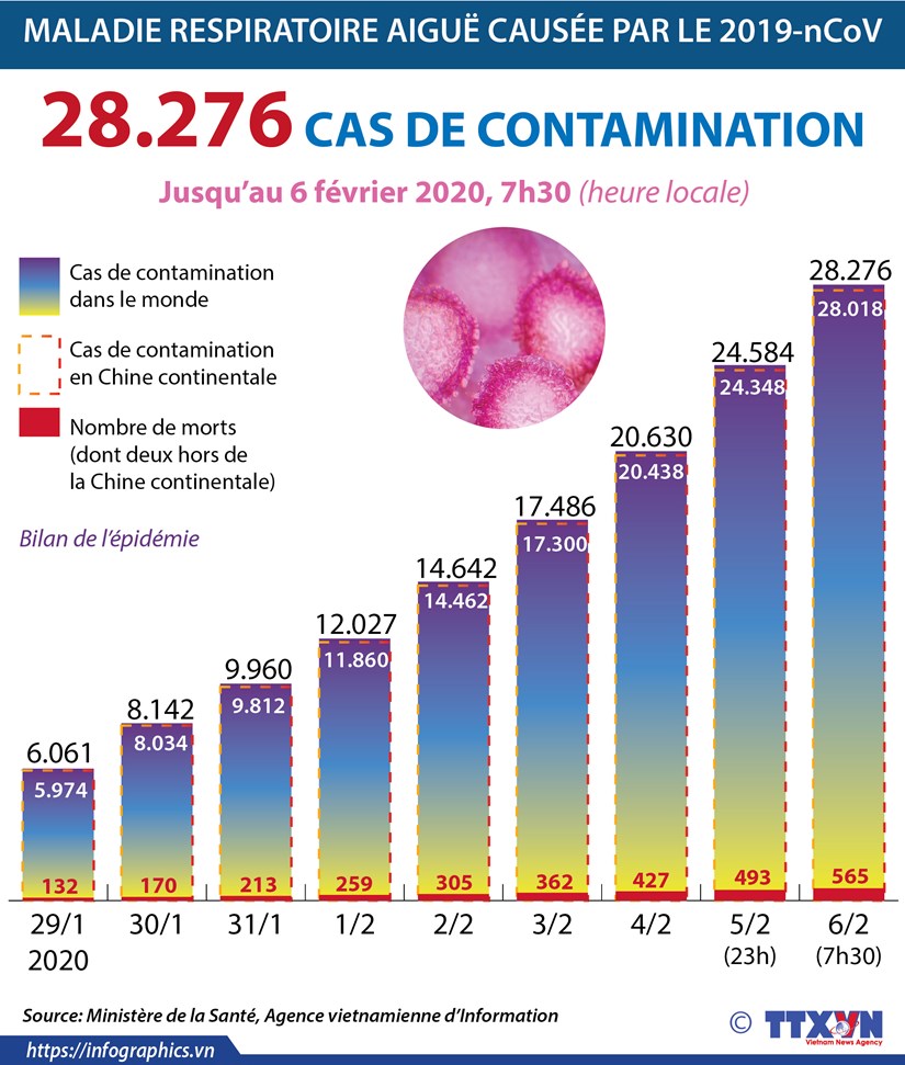 Coronavirus: 28.276 cas de contamination dans le monde hinh anh 1