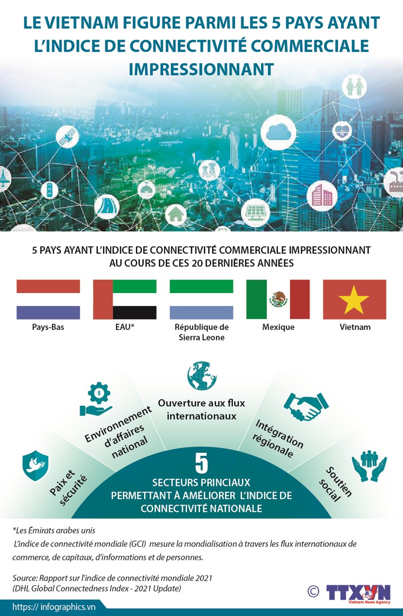 Le Vietnam figure parmi les cinq pays ayant l'indice de connectivite commerciale impressionnant hinh anh 1
