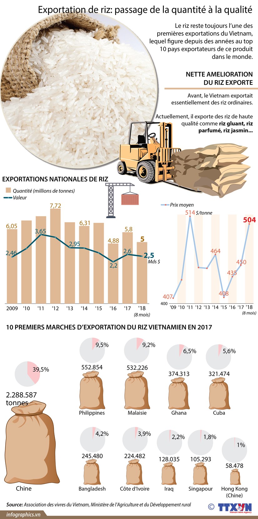 [Infographie] Exportation de riz: passage de la quantite a la qualite hinh anh 1