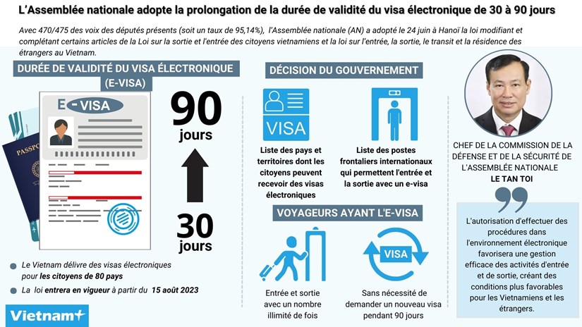 L’Assemblee nationale adopte la prolongation de la duree de validite du visa electronique hinh anh 1